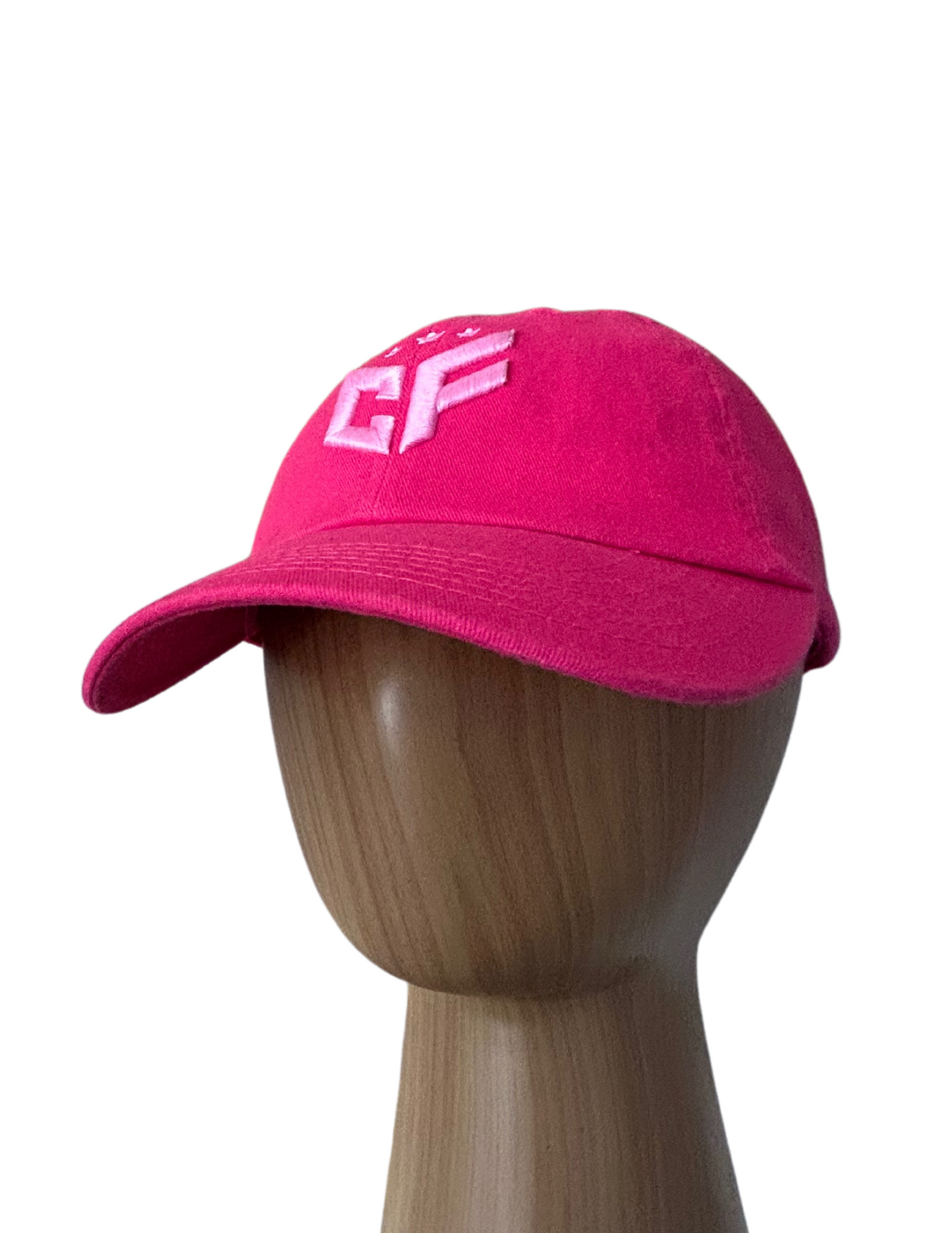 CF Stars Hat in Pastel Pink on Hot Pink