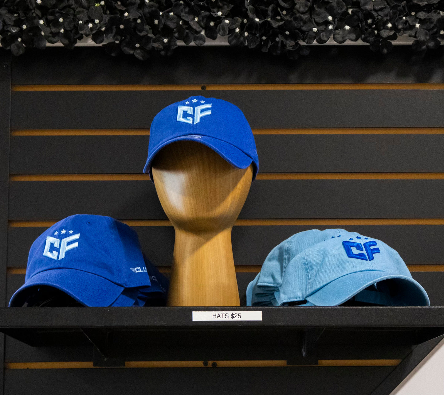 CF Stars Hat in Royal Blue on Sky Blue