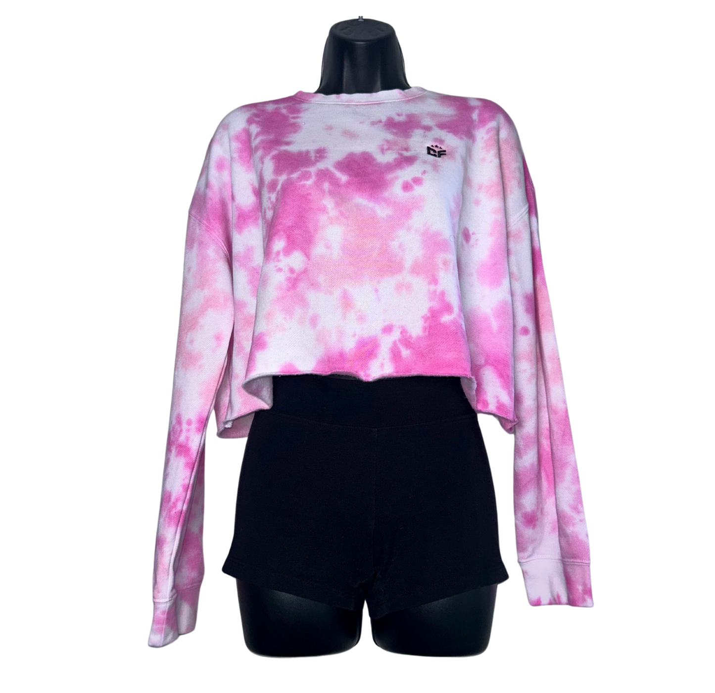 Sweet Sweatshirt Reverse Tie Dye : PINK