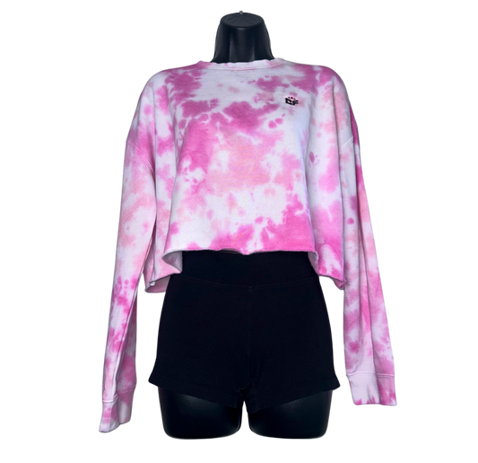 Sweet Sweatshirt Reverse Tie Dye : PINK